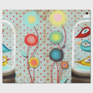 Birds in a Cage Luxury Wrapping Paper