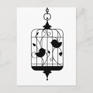 Birds in a Cage Postcard