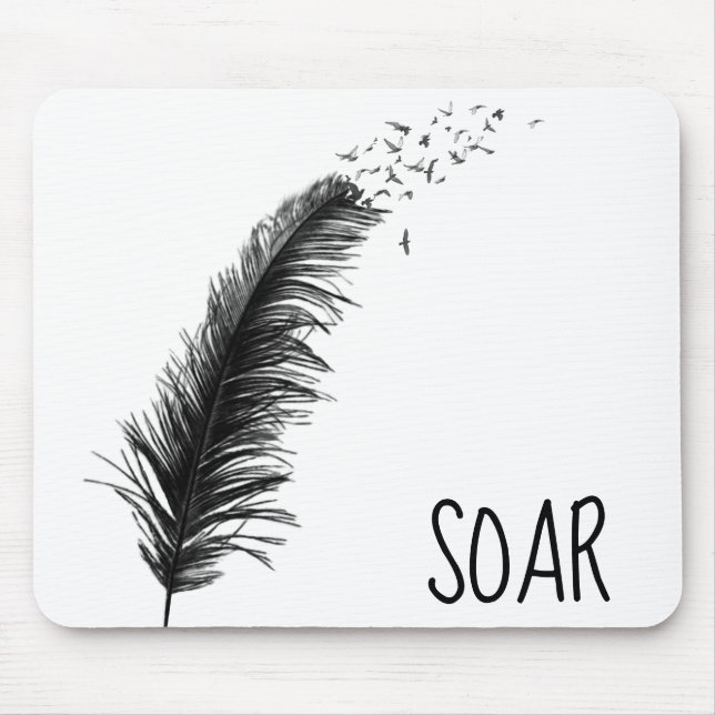 Birds in a Feather on White Mouse Pad (Front)