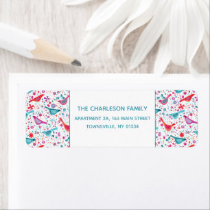 Birds in a Garden Watecolor Custom Address Label Return Address Label
