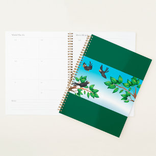Birds In A Tree Spiral Planner
