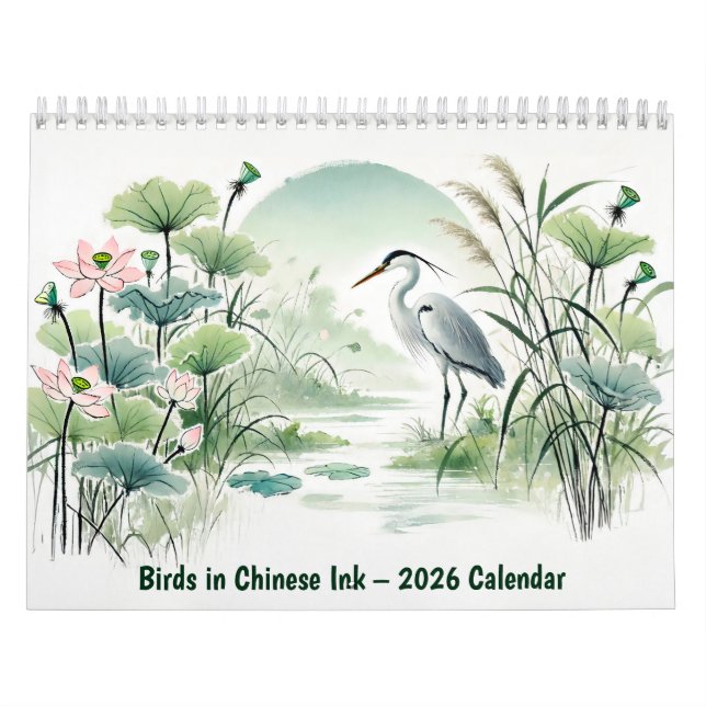 Birds in Chinese Ink – 2026 Calendar (Cover)