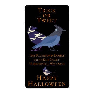 Birds in costume Halloween Trick or Tweet address