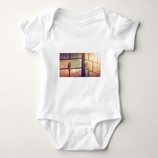 Birds in evening sun baby bodysuit