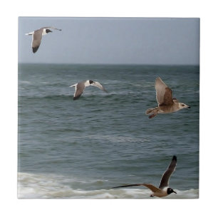 Birds In Flight by Shirley Taylor Ceramic Tile