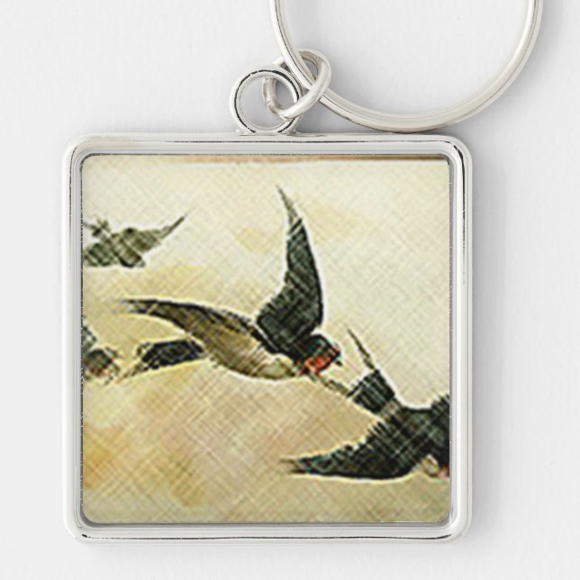 Birds In Flight Key Ring (Front)
