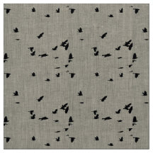 Birds in Flight Linen Fabric