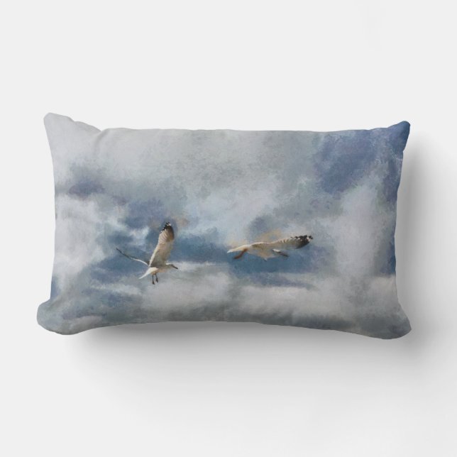 Birds in Flight Lumbar Cushion (Front)