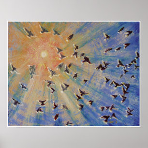 Birds in Flight Poster
