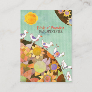 Birds in Flower Land Daycare Centre Business Card