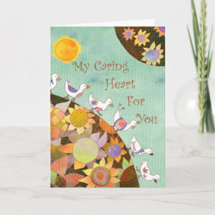 Birds in Flower Land: Get Well Card