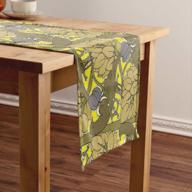 Birds In Fruit Tree Pattern by Voysey Short Table Runner (In Situ)