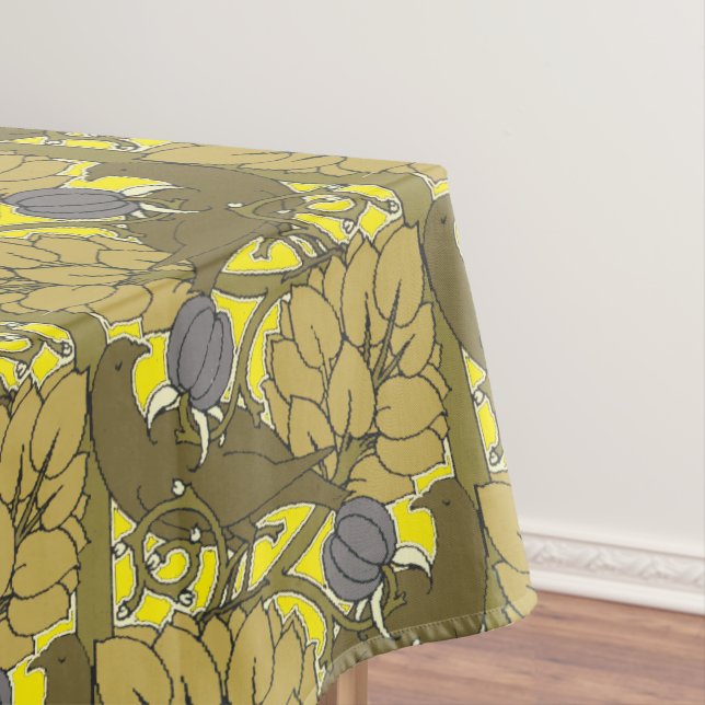 Birds In Fruit Tree Pattern by Voysey Tablecloth (In Situ)