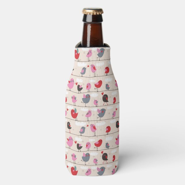 Birds in Love Bottle Cooler (Bottle Front)