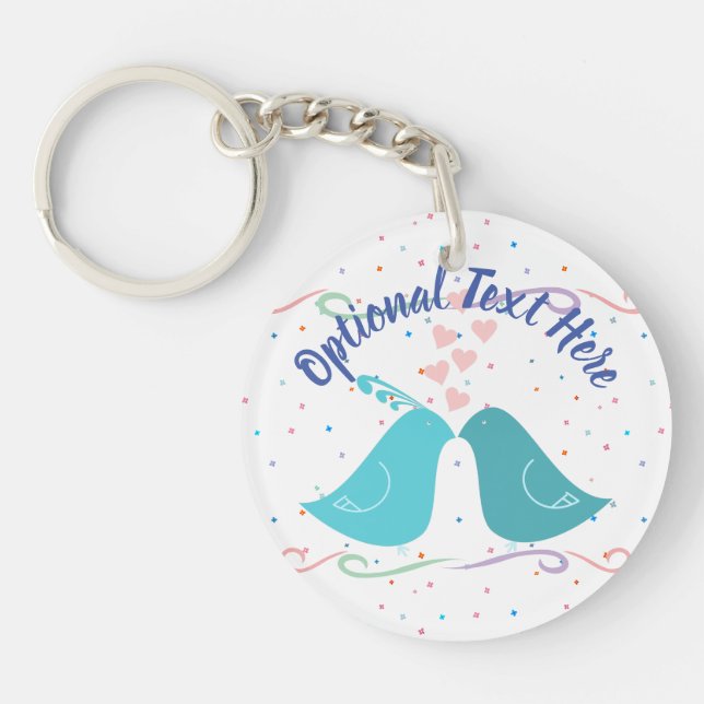 Birds in Love Key Ring (Front)