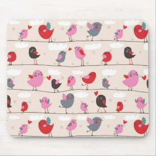 Birds in Love Mouse Pad