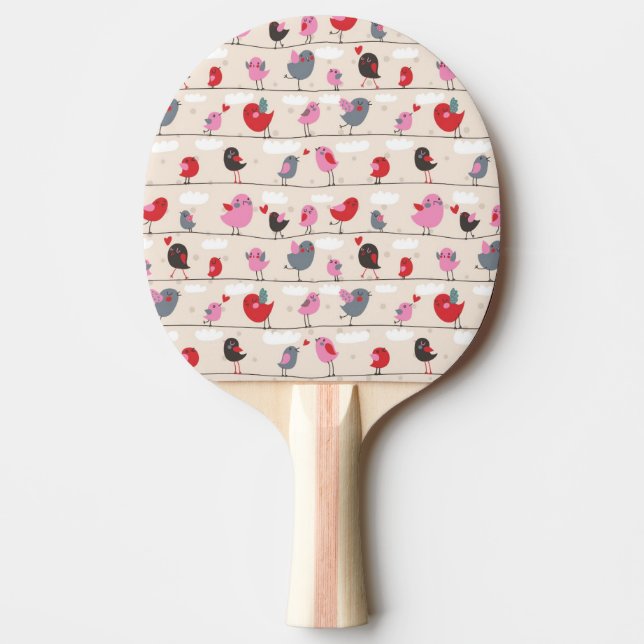 Birds in Love Ping Pong Paddle (Front)
