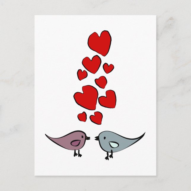 Birds in Love Theme Postcard (Front)