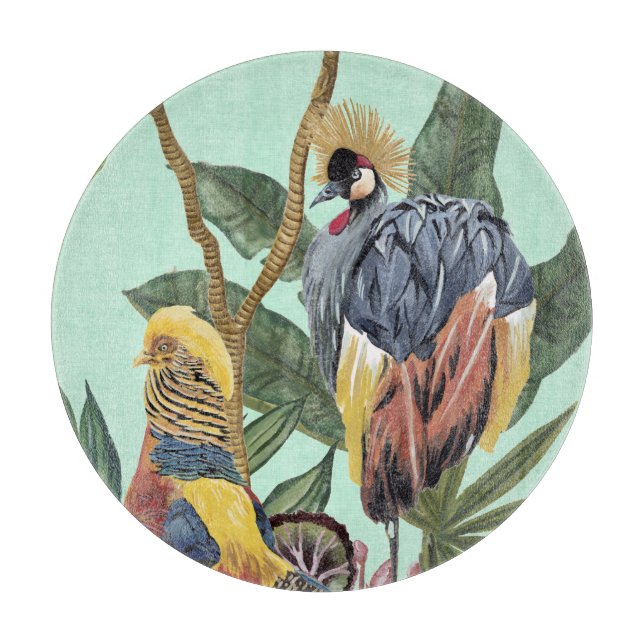 Birds in Paradise - Large Birds Cutting Board (Front)