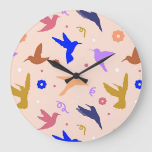 Birds in the Air Large Clock