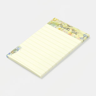 Birds in the garden personalised post-it notes