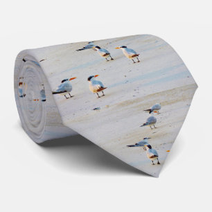 Birds in the Surf Tie