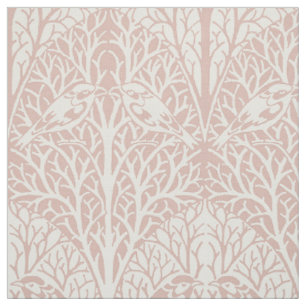 Birds in Thicket, Soft Blush Fabric