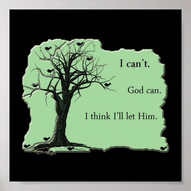 Birds in Tree - Mint Green - Canvas Print (Front)