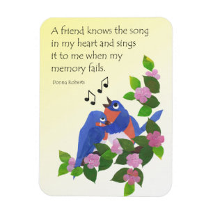 Birds Inspirational Friendship Quote Fridge Magnet