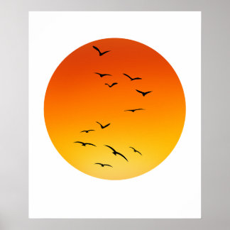 Birds into the Sun. Poster