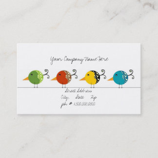 Birds keeping it simple. business card