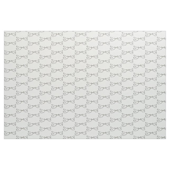 birds kissing fabric (Yard)