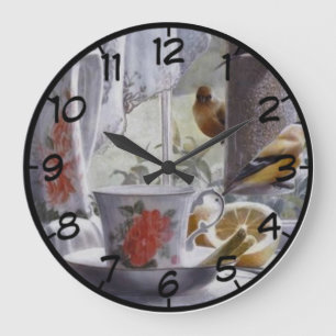 Birds Large Clock
