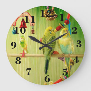 Birds Large Clock