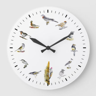 Birds Large Clock