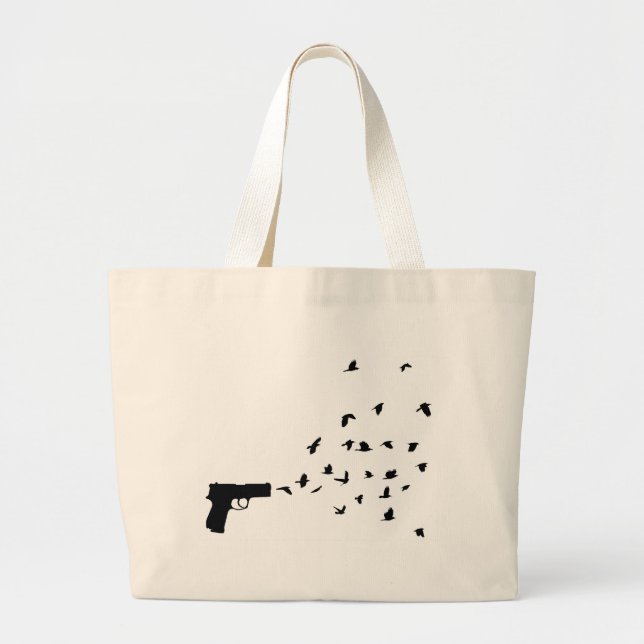 birds large tote bag (Front)