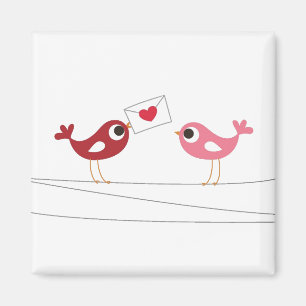 Birds Love Card Magnet