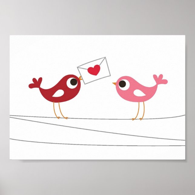 Birds Love Card Poster (Front)