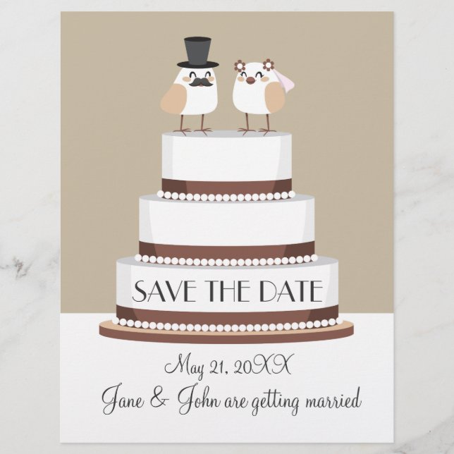 Birds Love Wedding Cake (Front)