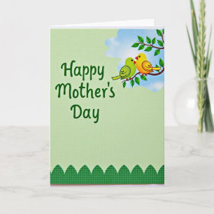 Birds Mothers Day Greeting Card