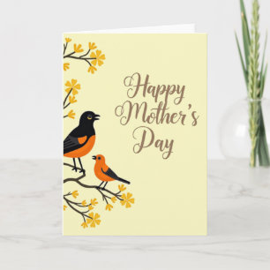 Birds Mothers Day Message Card