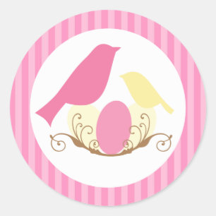 Birds Nest Baby Shower Envelope Seals