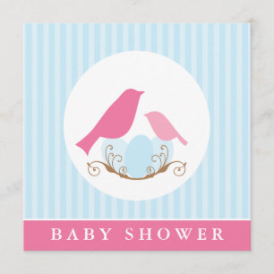 Birds Nest Baby Shower Invitation