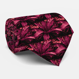 Bird's Nest Fern Necktie - Raspberry