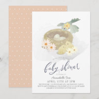 Bird's Nest Floral Girl Baby Shower