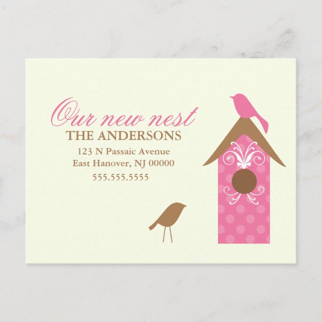 Birds Nest Moving Announcements (Front)