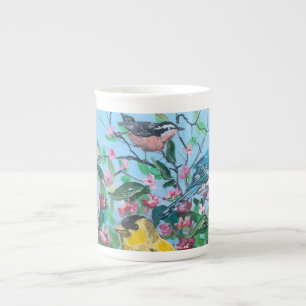 Birds New Collection Original Hand Painted Art Bone China Mug