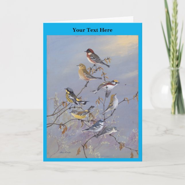 Birds no5  thank you card (Front)