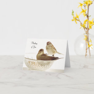 Birds of a Feather - Blank Thinking of You Card