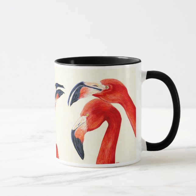 Birds Of A Feather - Flamingo Coffee Mug (Right)